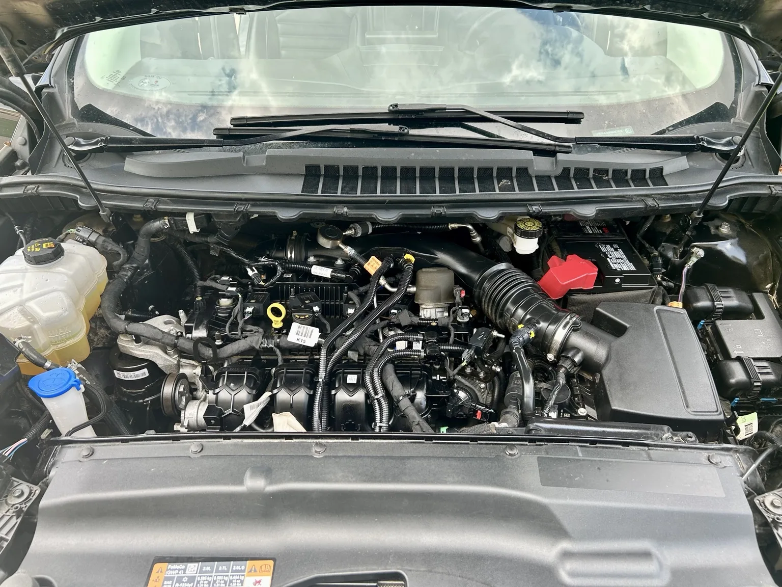 Clean engine bay after detailing by NorthLine Detailing