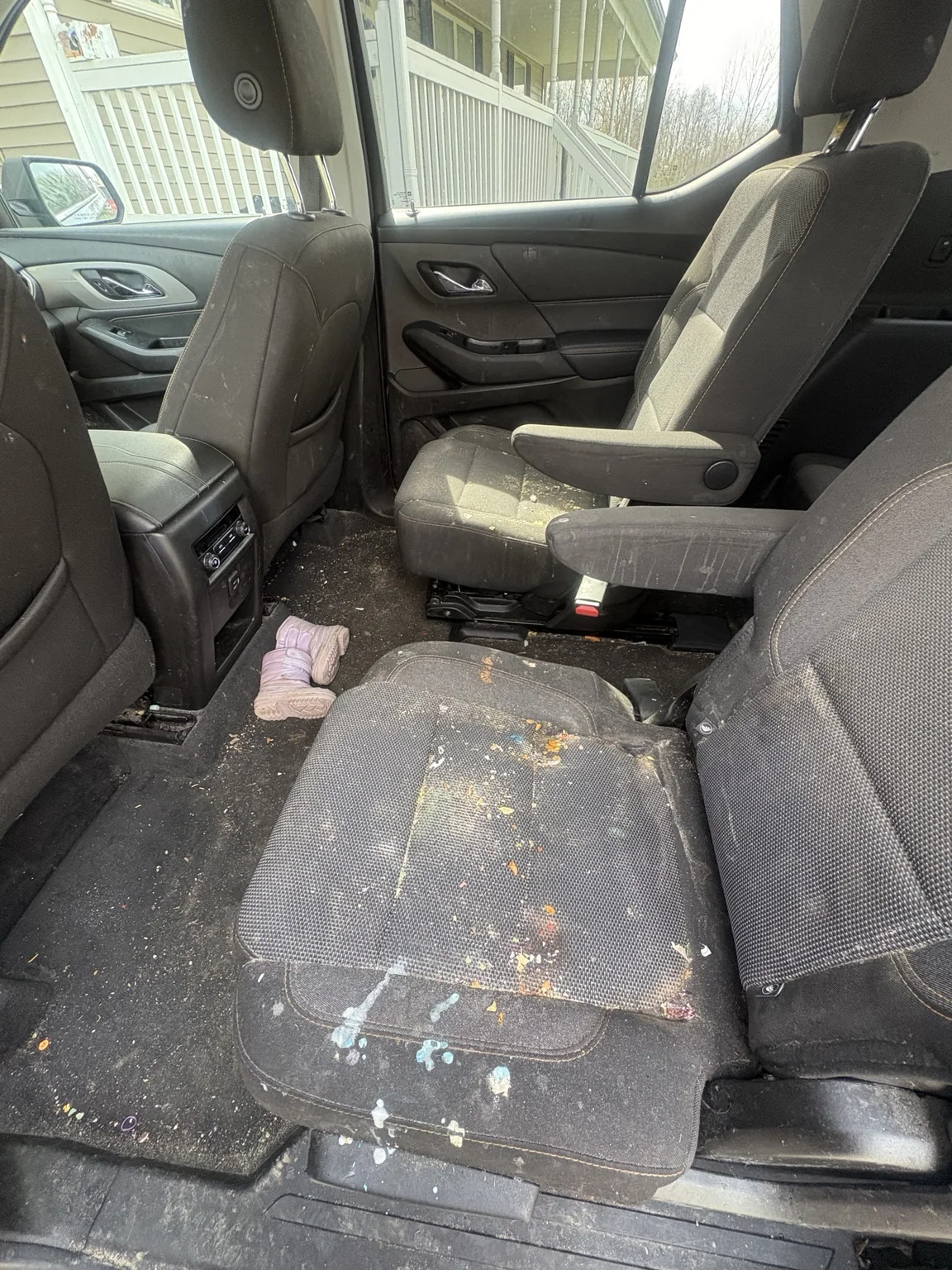 SUV interior before detailing