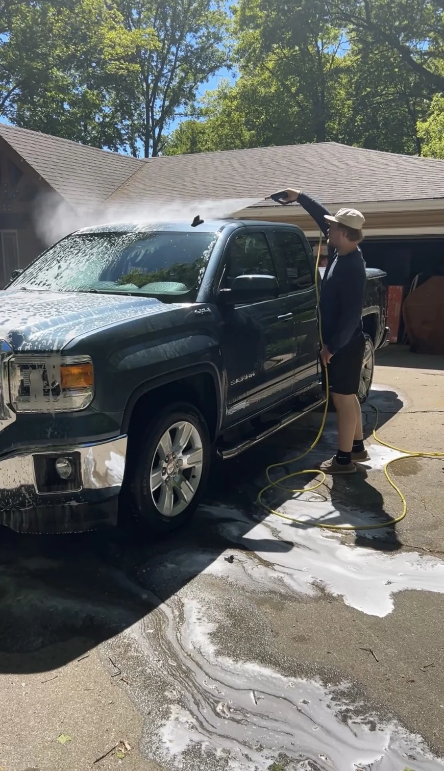 NorthLine technician detailing a customer vehicle